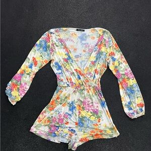 Honey Punch Floral Romper